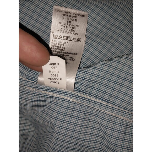 Eddie Bauer Men's XL Blue Plaid Short Sleeve Button Up Shirt - Picture 8 of 8